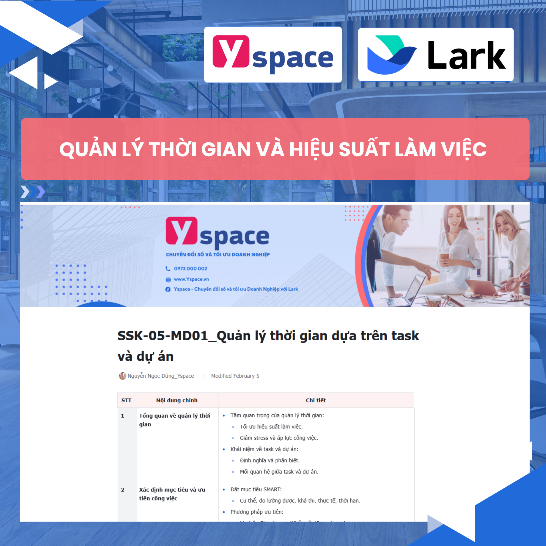 Quản Lý Thời Gian Dựa Trên Task và Dự Án Trên Lark: Giải Pháp Tối Ưu Hiệu Suất Doanh Nghiệp