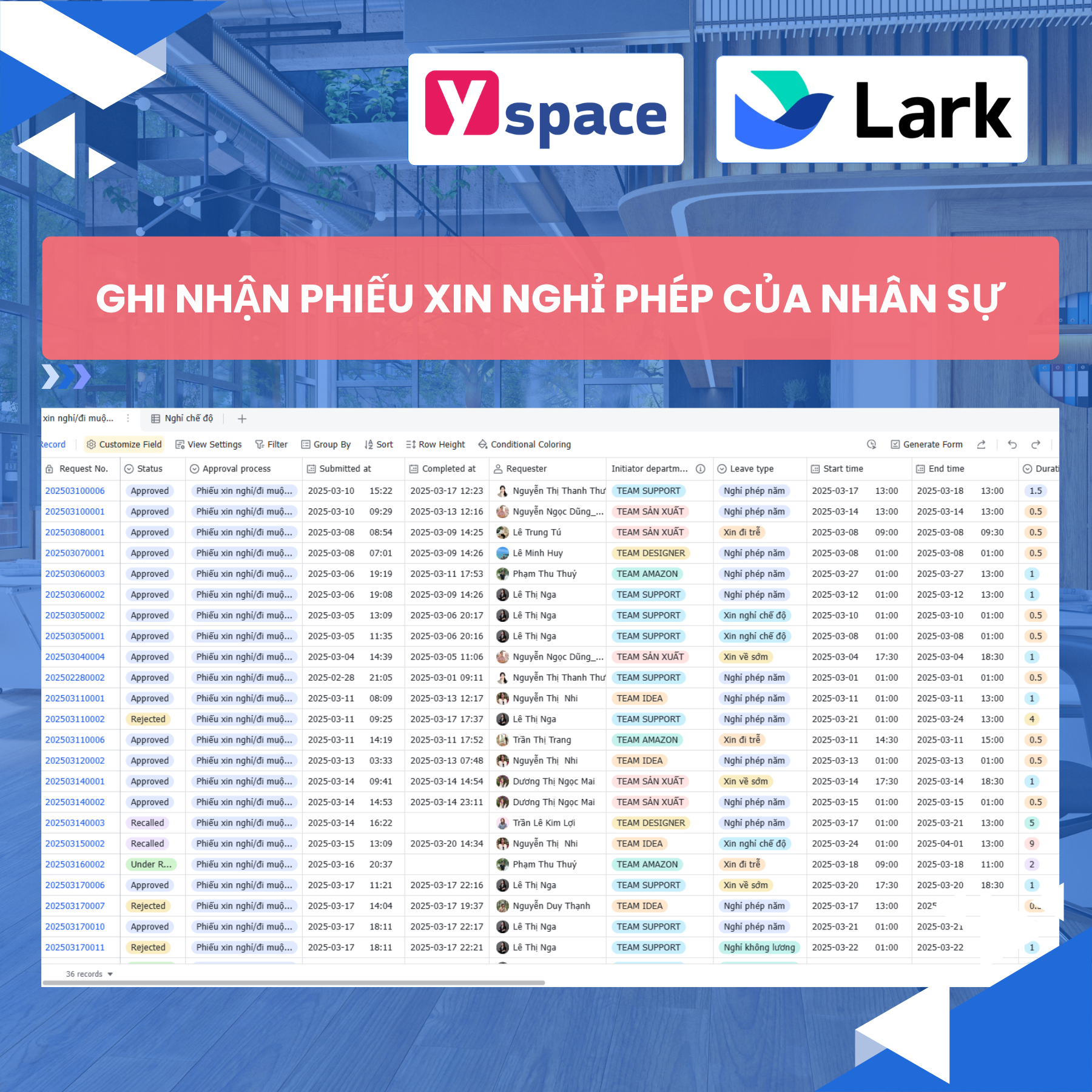 Giải Pháp Quản Lý Nhân Sự Tăng Ca và WFH Trên Lark(Larksuite)