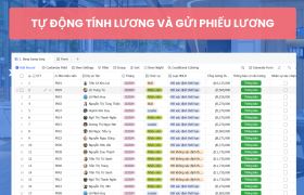 Hệ thống chấm công - tính lương tự động cho phòng nhân sự công ty du lịch trên Lark (Larksuite)