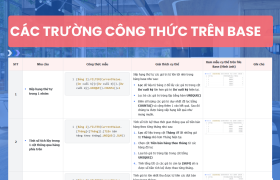 Các trường công thức trên Base (Lark) và những lỗi thường gặp trong tính toán