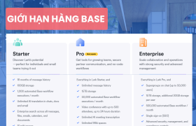 Giới hạn hàng Base khi chuyển đổi số trên Lark