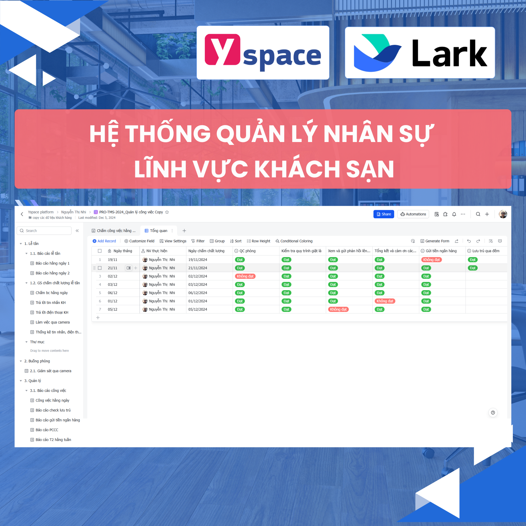 Hệ thống quản lý nhân sự lĩnh vực khách sạn