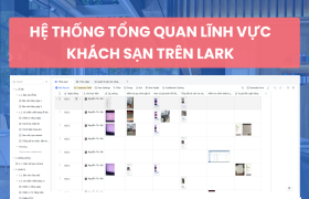 Hệ thống tổng quan lĩnh vực khách sạn trên Lark
