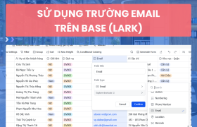 Cách sử dụng trường Email trong Base (Lark)